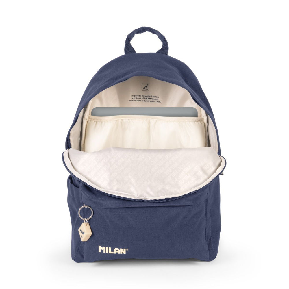 Mochila urbana clásica 2 cremalleras (22 L) colección 430 since 1918, azul marino
