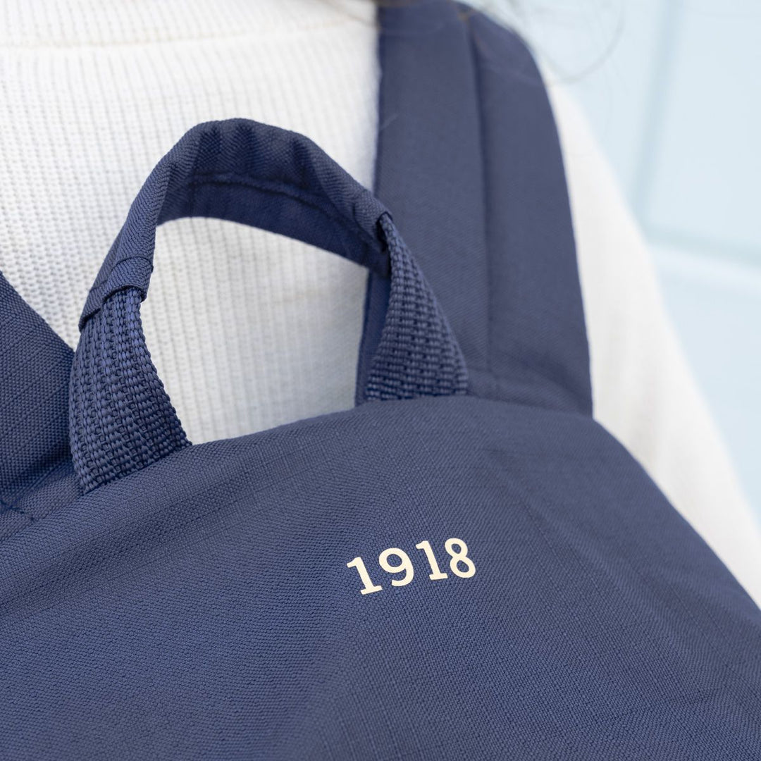 Mochila urbana clásica 2 cremalleras (22 L) colección 430 since 1918, azul marino