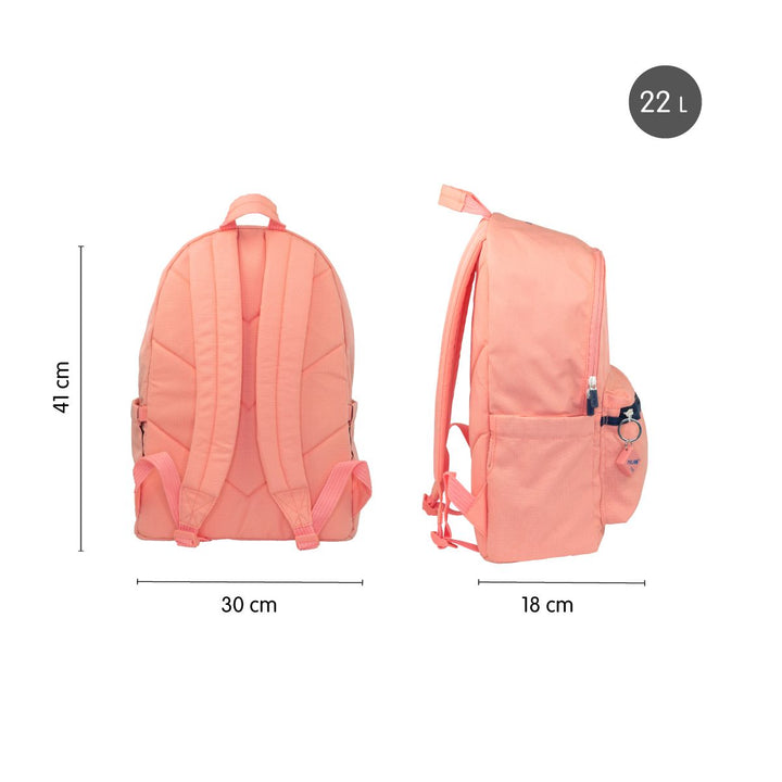 Mochila urbana clásica 2 cremalleras (22 L) colección 430 since 1918, rosa
