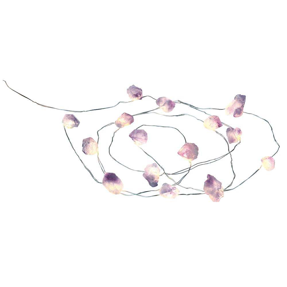 Guirnalda de luz con piedras energéticas