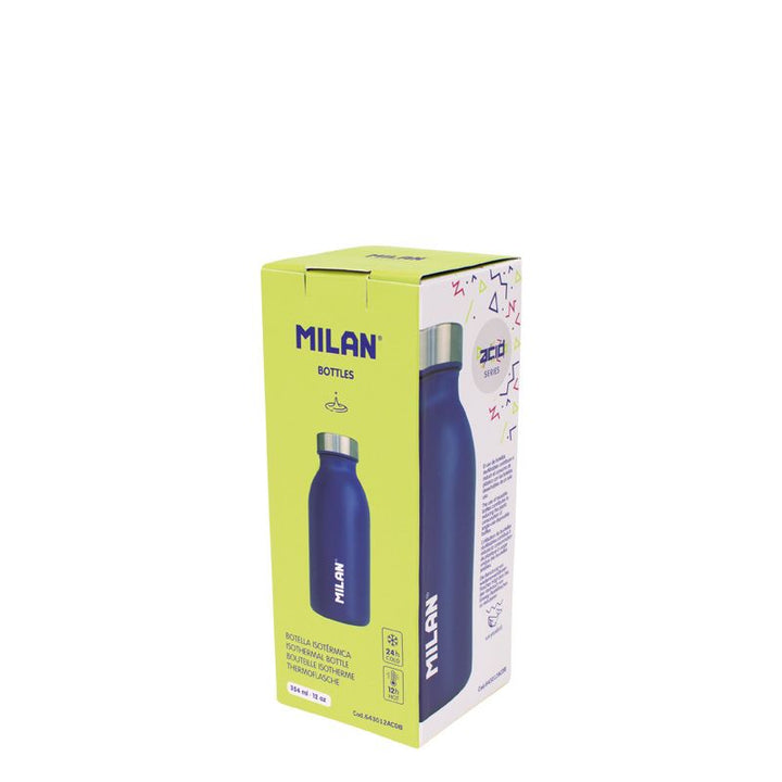 Botella isotérmica de acero inoxidable 0,35 L serie Acid, azul