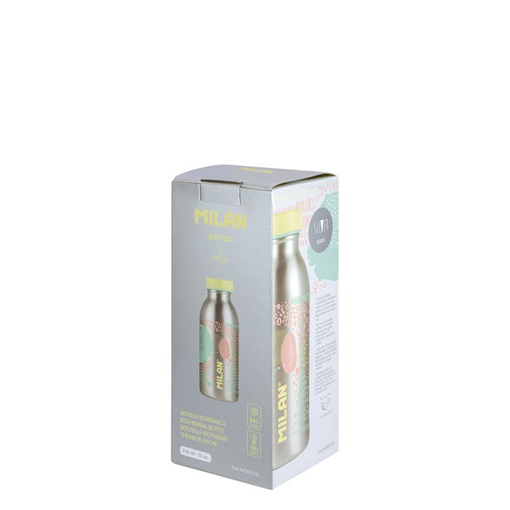 Botella isotérmica de acero inoxidable 0,35 L serie Silver, amarillo