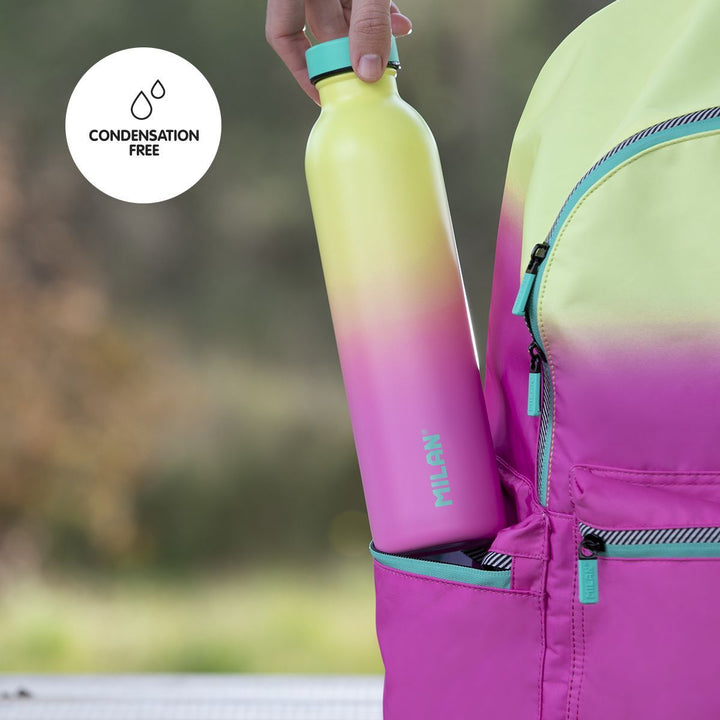 Botella isotérmica de acero inoxidable 0,35 L serie Sunset, turquesa