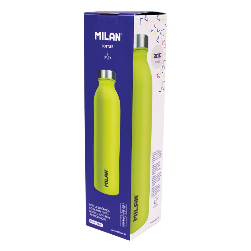 Botella isotérmica de acero inoxidable 0,59 L serie Acid, amarillo