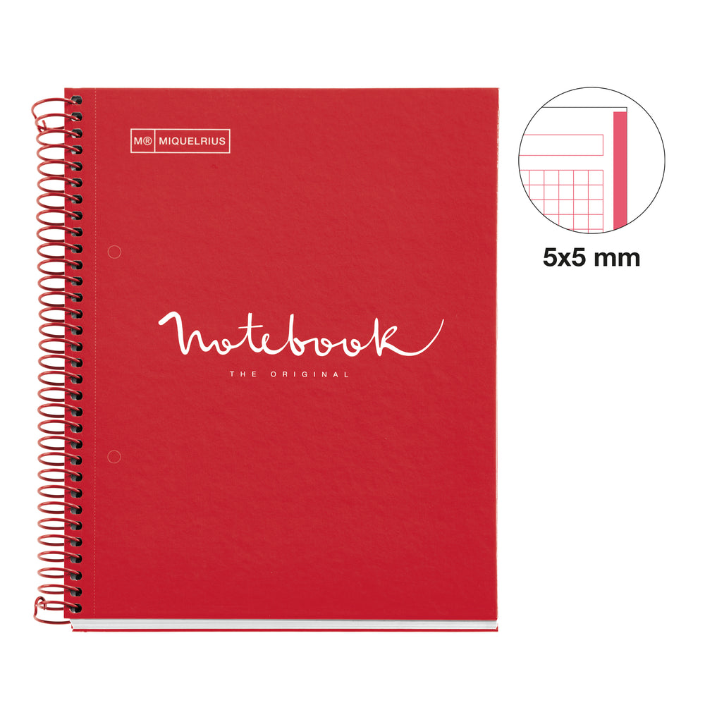 Cuaderno NB1 A5 80 CLA 90G Emotions Rojo