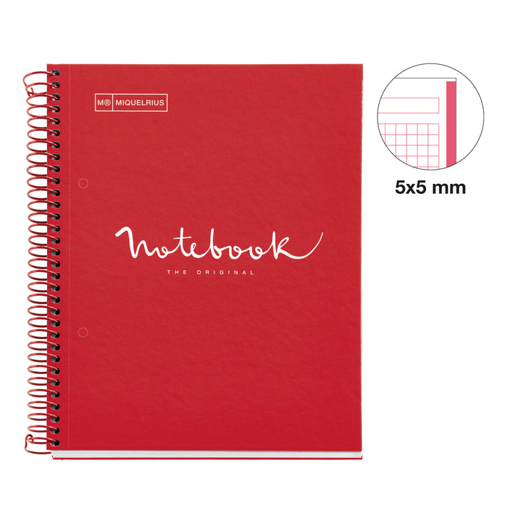 Cuaderno NB1 A5 80 CLA 90G Emotions Rojo