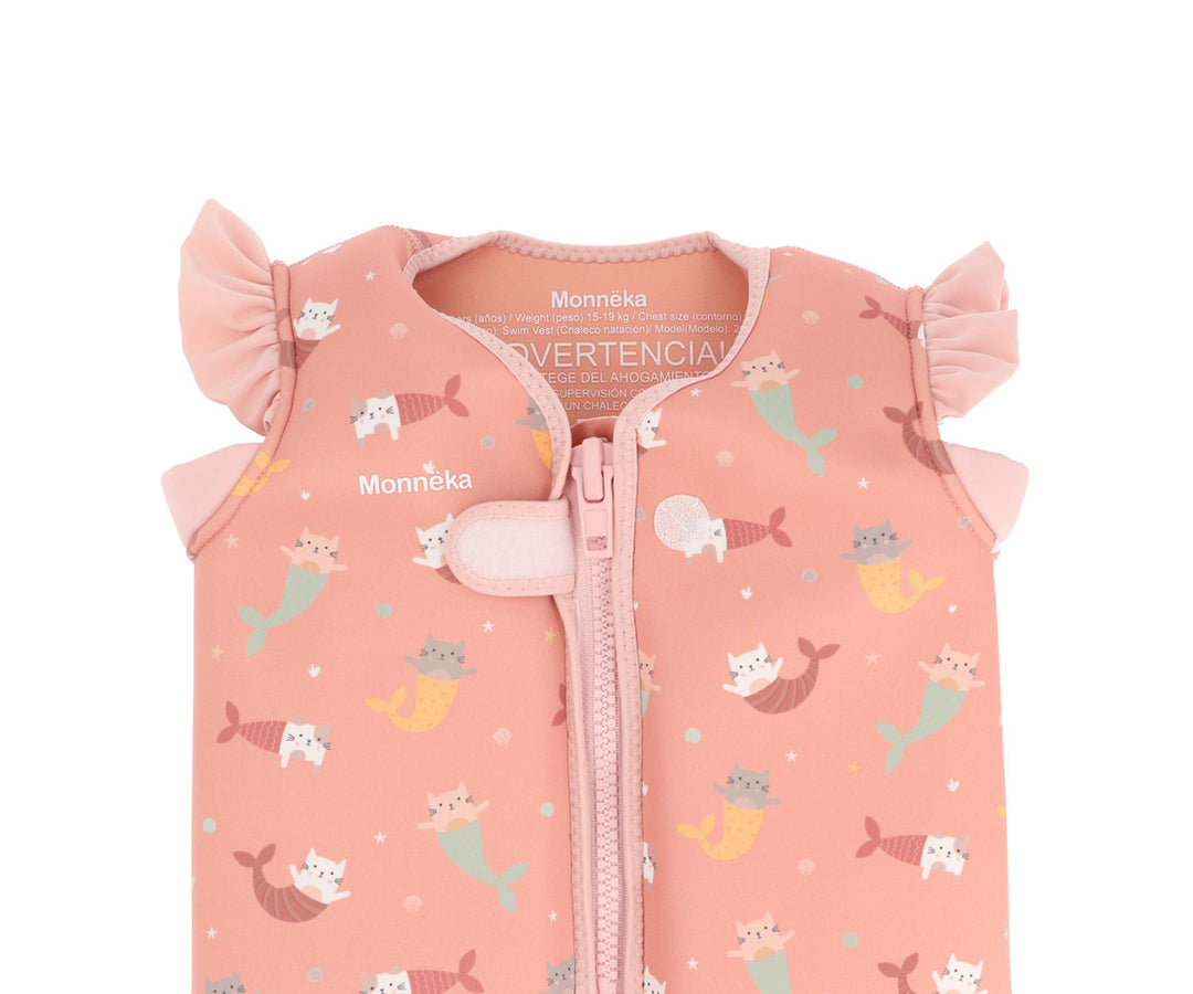 Chaleco Flotador Aprendizaje Mermaid Cats 3 a 6 años