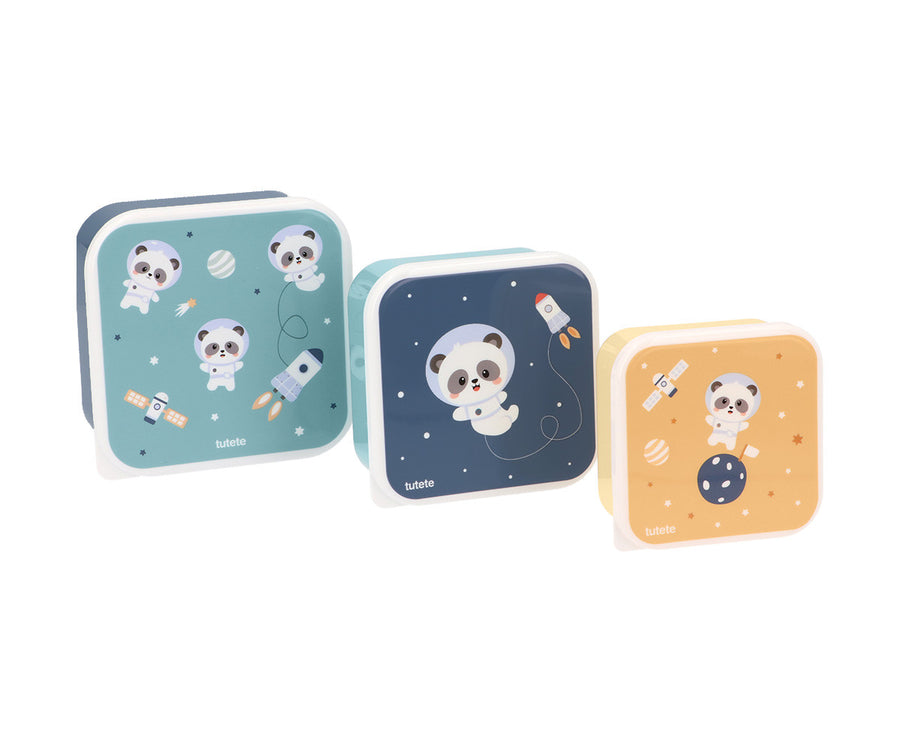 3 Cajas Almuerzo Pandas in Space