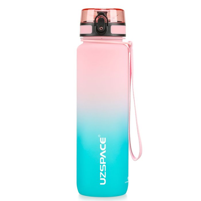 Botella tritan 1 litro azul-rosa