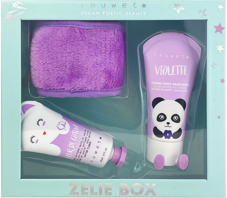 Zelie box (banda para el pelo + Crema manos flor de algodón + Crema pies)