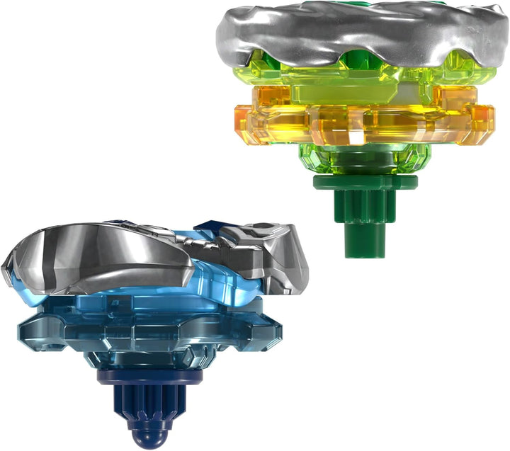 Beyblade X, Circle Ghost 4-60LR UX y Hack Viking 4-55O UX