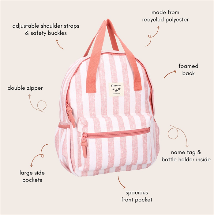 Mochila Stripe Frenzy - Roze