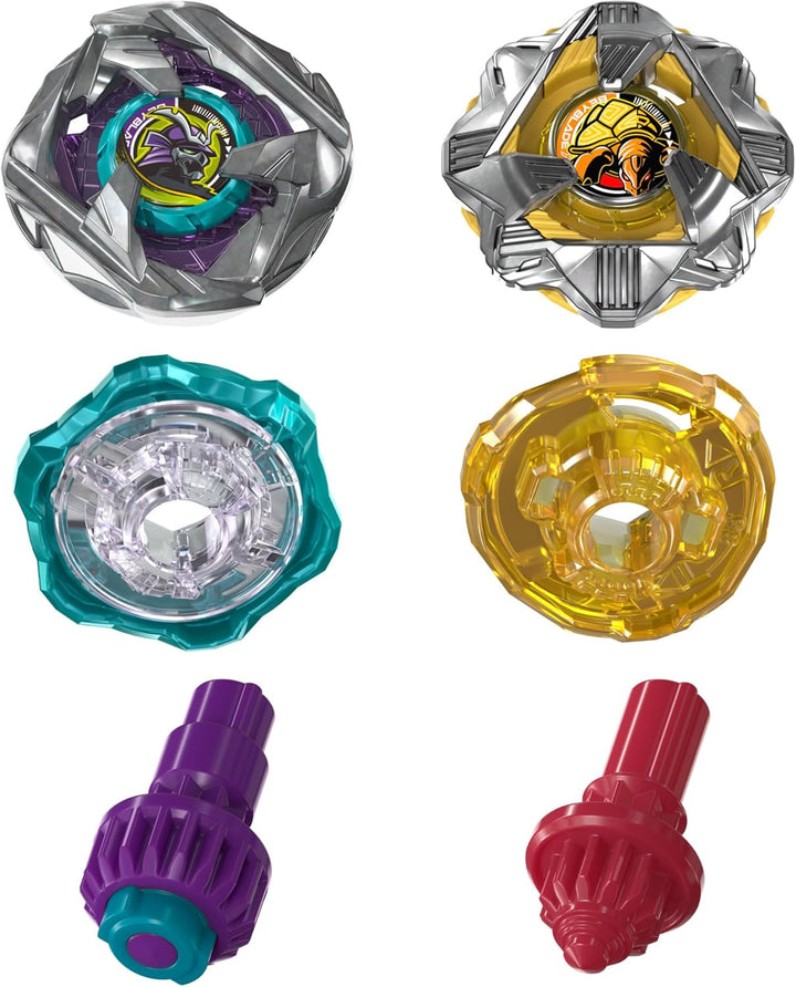 Beyblade X, Pack Doble Calibur Samurai 6-70M Bx y Obsidian Shell 3-85S Bx