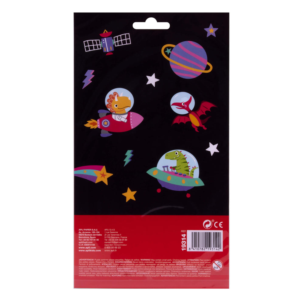Pegatinas Dinos en el espacio