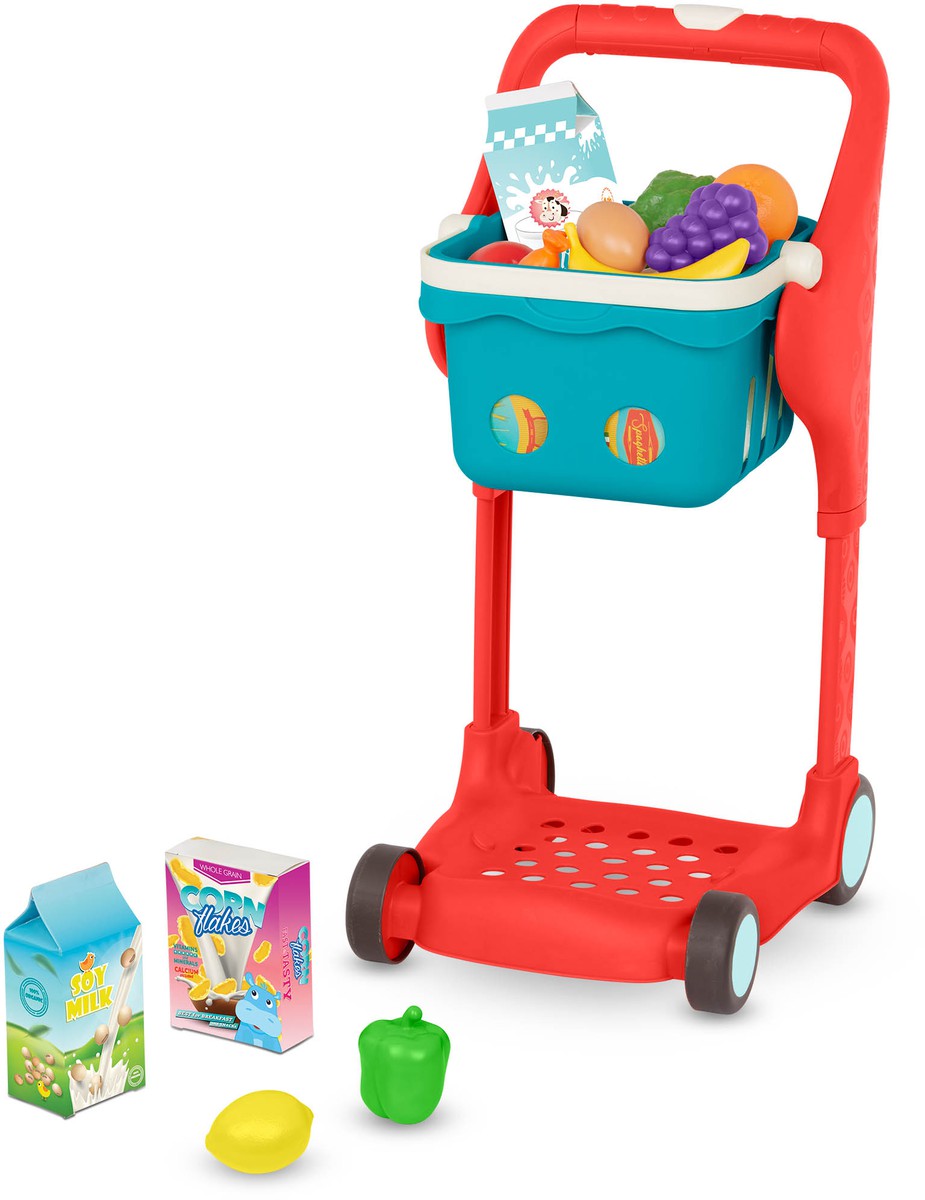 B. Carrito de compra musical con accesorios
