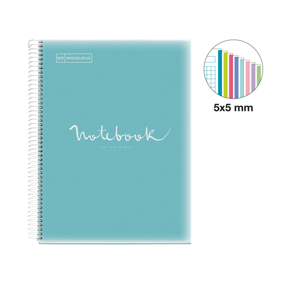 Cuaderno NB8 A4 160 CLA 90G PP EMOT Azul cielo MR