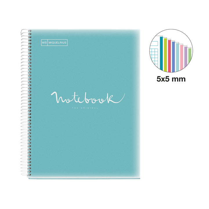 Cuaderno NB8 A4 160 CLA 90G PP EMOT Azul cielo MR