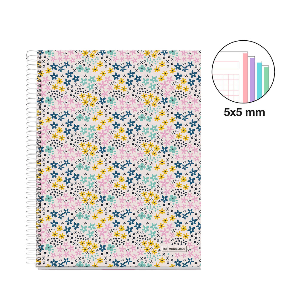 Cuaderno NB4 A4 120 CLA 70G Happy Flower