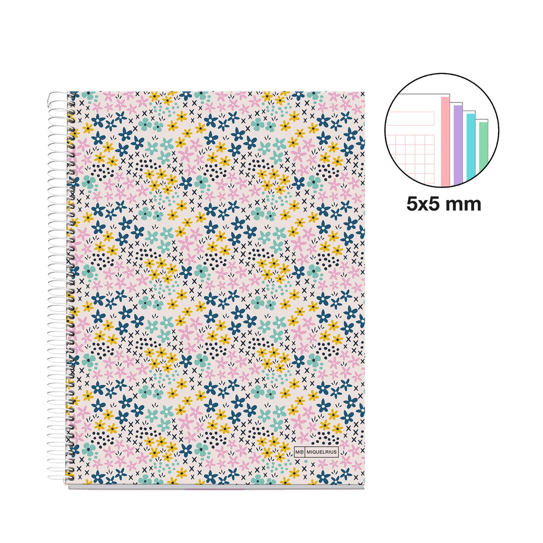 Cuaderno NB4 A4 120 CLA 70G Happy Flower