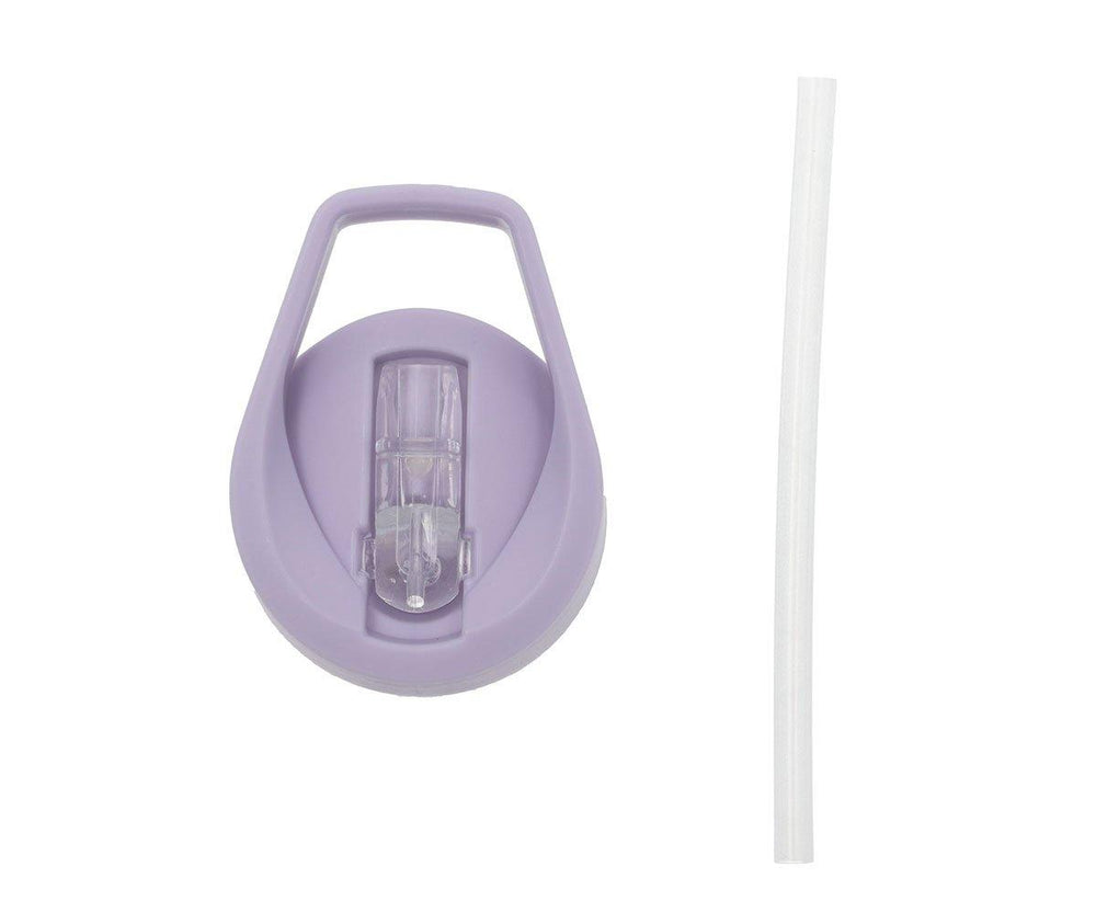 Botella Plástico con Pajita Glitter Stars Lilac Personalizable