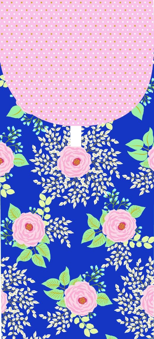 Sobre Money card Flores fondo azul