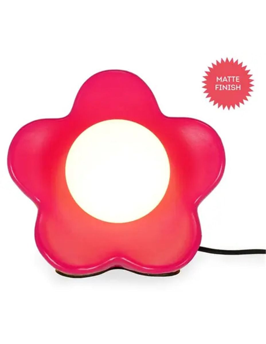 Lámpara de mesa LED Flower Power cerámica rosa