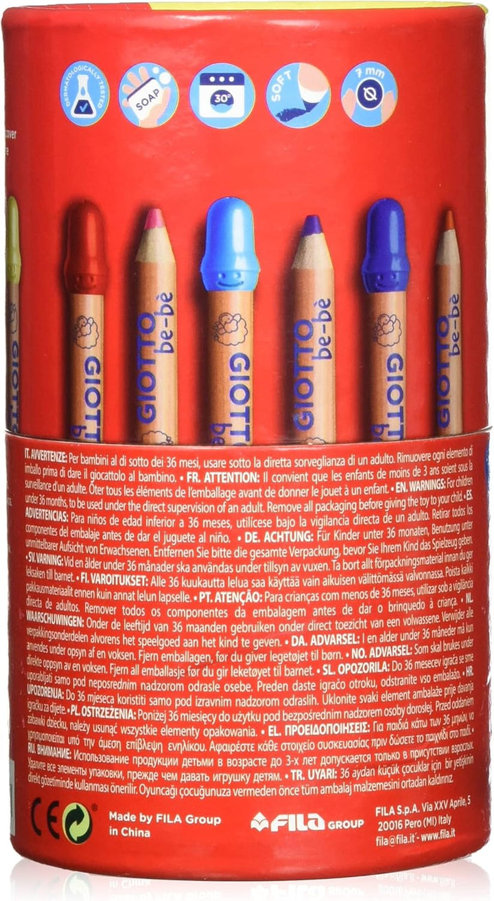 Bote 10 Super Lapices De Colores Giotto Bebe