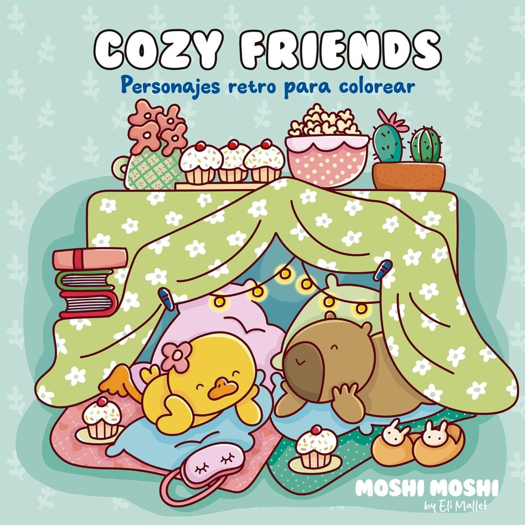 Cozy friends : personajes retro para colorear