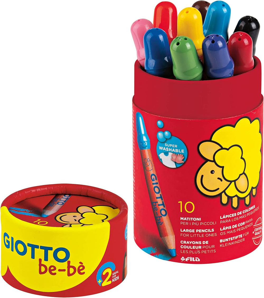 Bote 10 Super Lapices De Colores Giotto Bebe