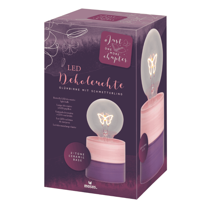 Lámpara LED con mariposa