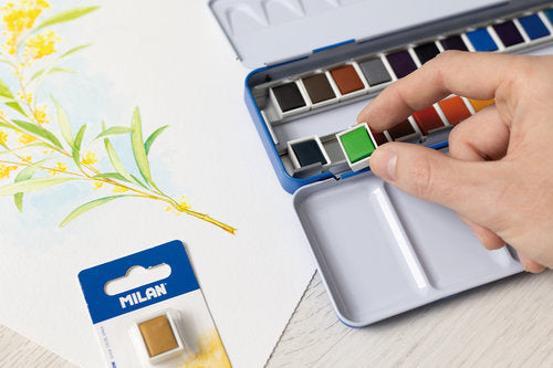 Set metalico vacío 24 medios godets