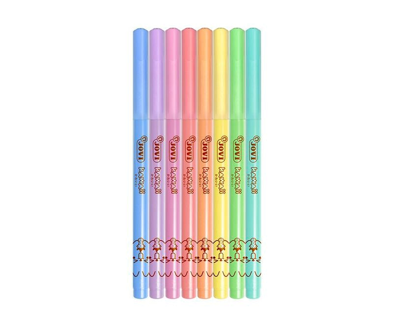 Kawaii - Estuche 8 Rotuladores Pastel