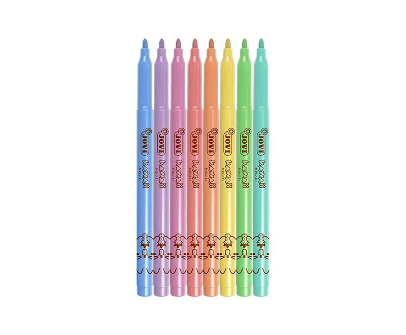 Kawaii - Estuche 8 Rotuladores Pastel
