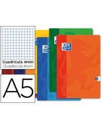 Llibreta grapada A5 48 hojas cuadro 4MM Oxford School