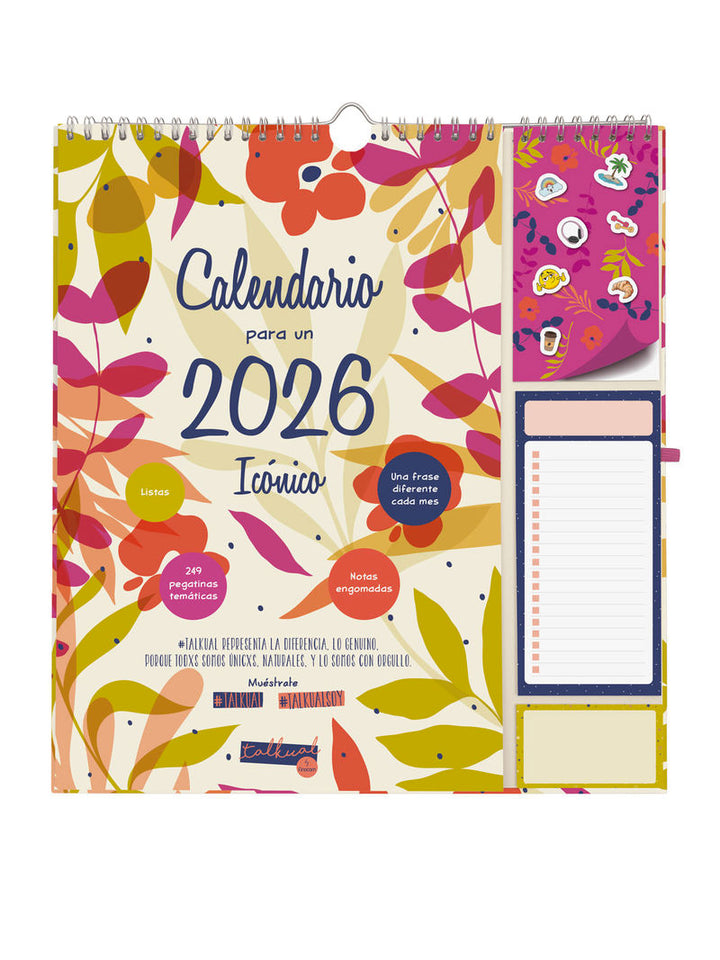 Calendario 2026 pared Talkual escribir plus