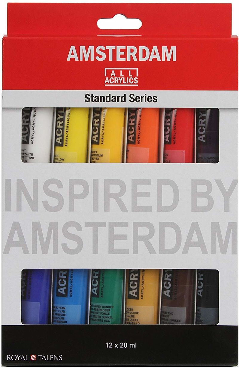 Estuche / 12 Pintura Acrilico 20Ml