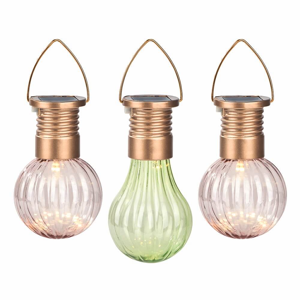 Juego de 3 luces solares Leaf & Blossom