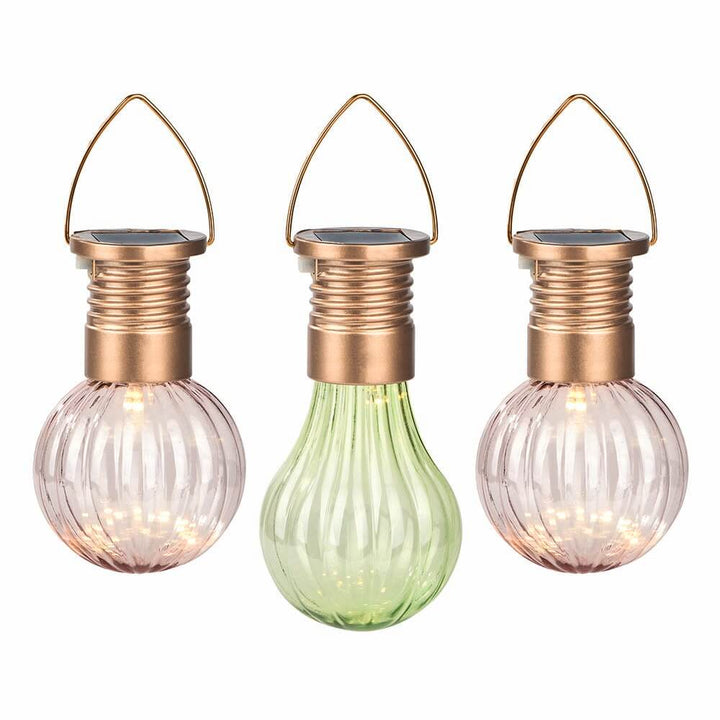 Juego de 3 luces solares Leaf & Blossom