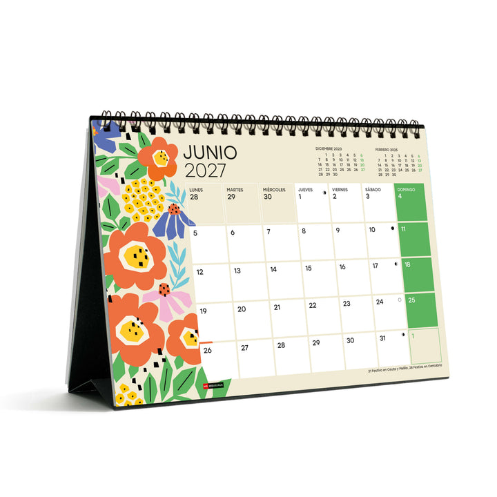 Calendario Escolar Sobremesa A5 Para Escribir Sandra Hutter 2026-27
