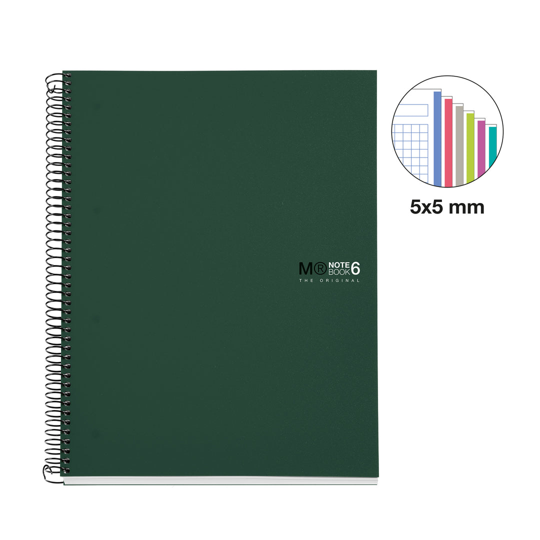 Cuaderno Tapa Blanda A4 Cuadrícula 150 Hojas Miquelrius Verde
