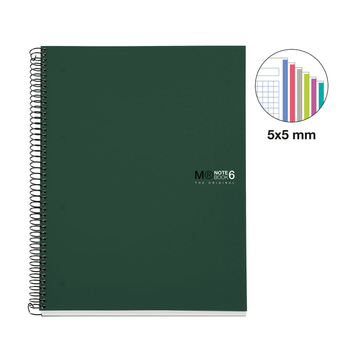 Cuaderno Tapa Blanda A4 Cuadrícula 150 Hojas Miquelrius Verde