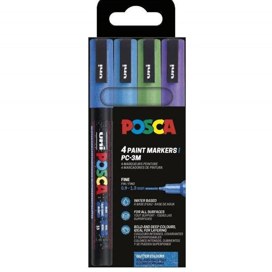 Posca PC-3ML 4P Set purpurina colores fríos