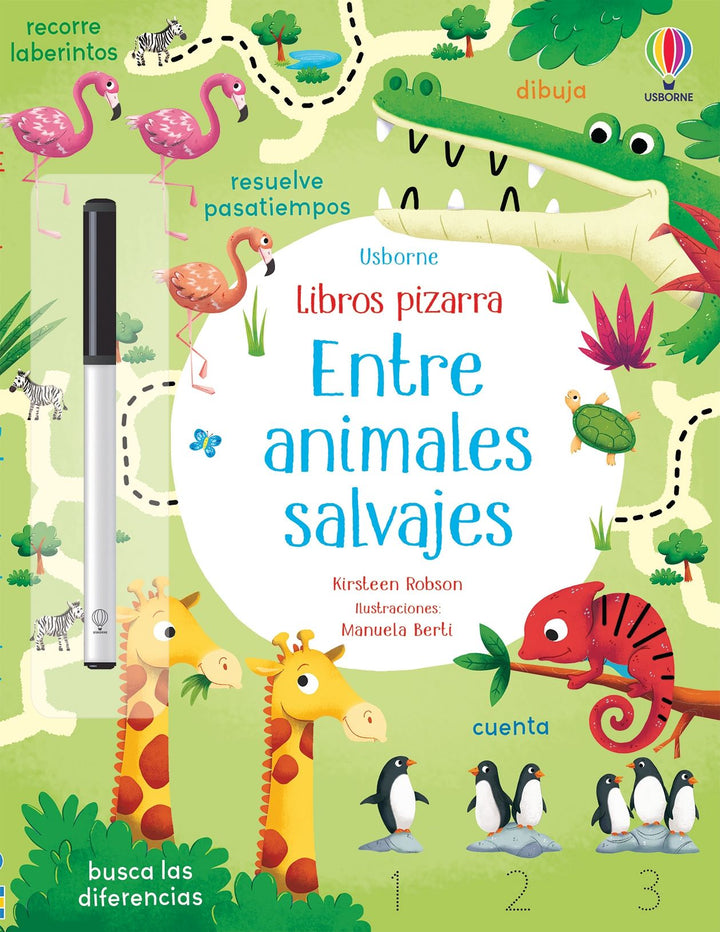 Libros pizarra : Entre animales salvajes