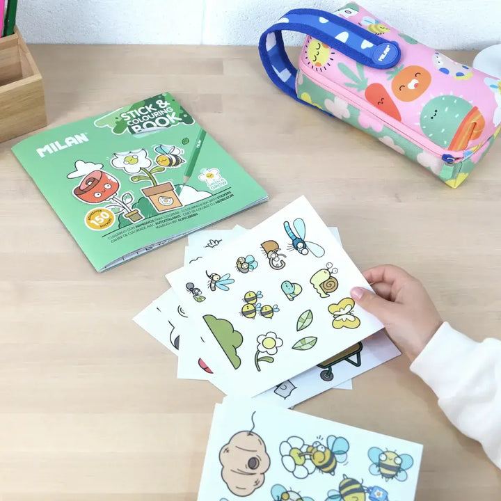 Cuaderno con adhesivos para colorear 'Green & Grow'