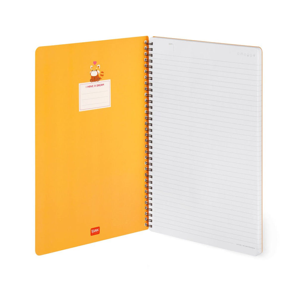 Cuaderno a rayas con Espiral Notebook - Maxi - Hoja A4 - Red Panda