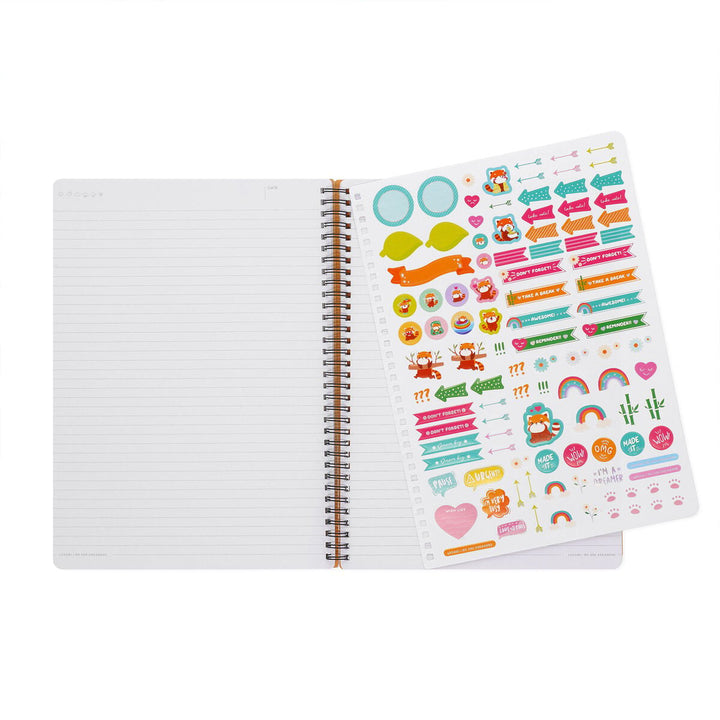 Cuaderno a rayas con Espiral Notebook - Maxi - Hoja A4 - Red Panda