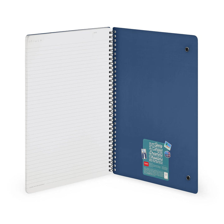 Cuaderno a Rayas A4 con Portada Rígida Ilustrada - Travel Stickers - Con Espiral