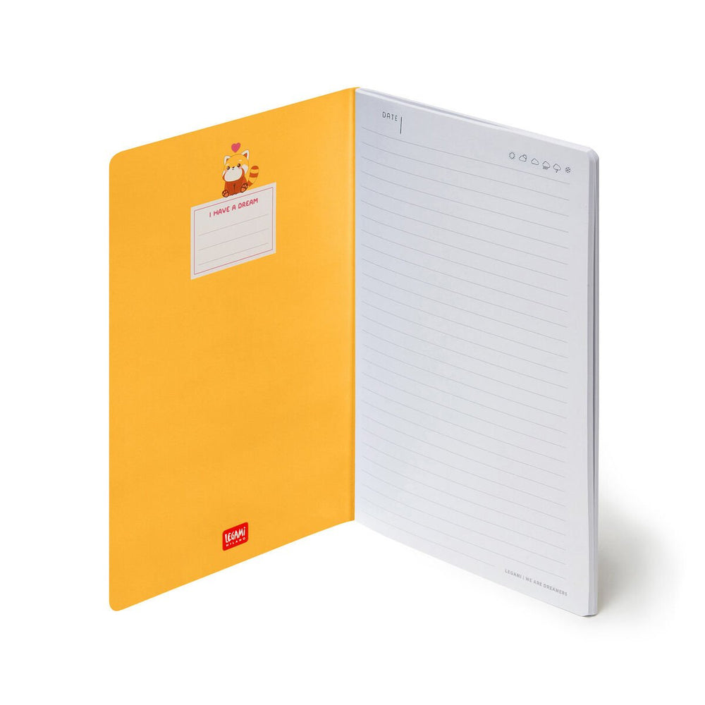 Cuaderno a Rayas - Medium - Hoja A5 - Red panda
