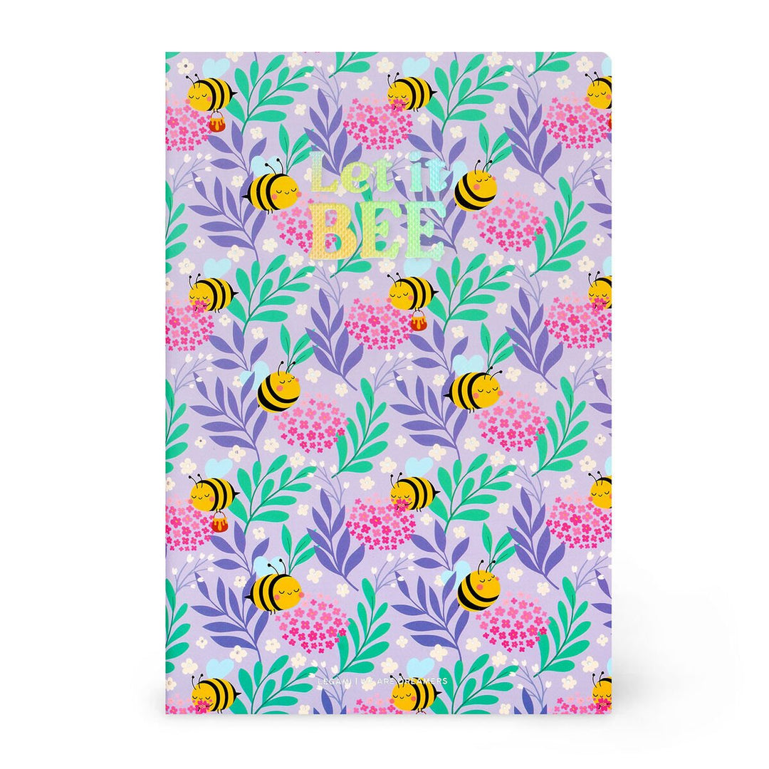 Cuaderno a Rayas A5 con Portada Rígida Ilustrada - Bee