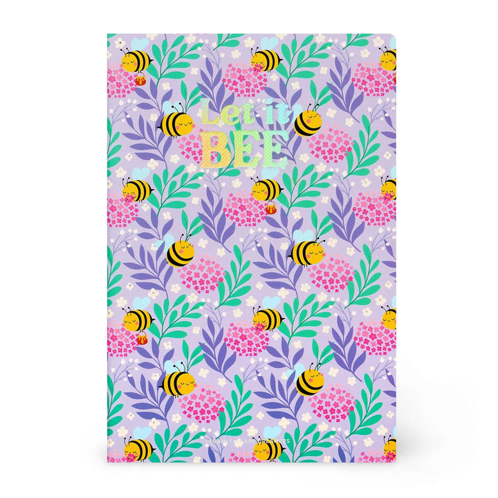 Cuaderno a Rayas A5 con Portada Rígida Ilustrada - Bee
